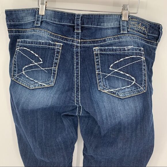 Silver Santorini Capri Thick Stitch Jeans - Picture 4 of 8